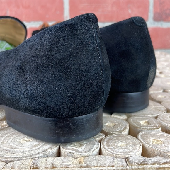 Talbots Cassidy Gold Chainlink Black Suede Loafer 7.5 - Picture 11 of 15